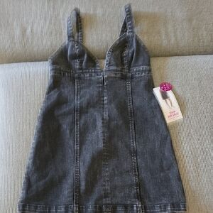 Vanilla Star Black Denim Mini Dress